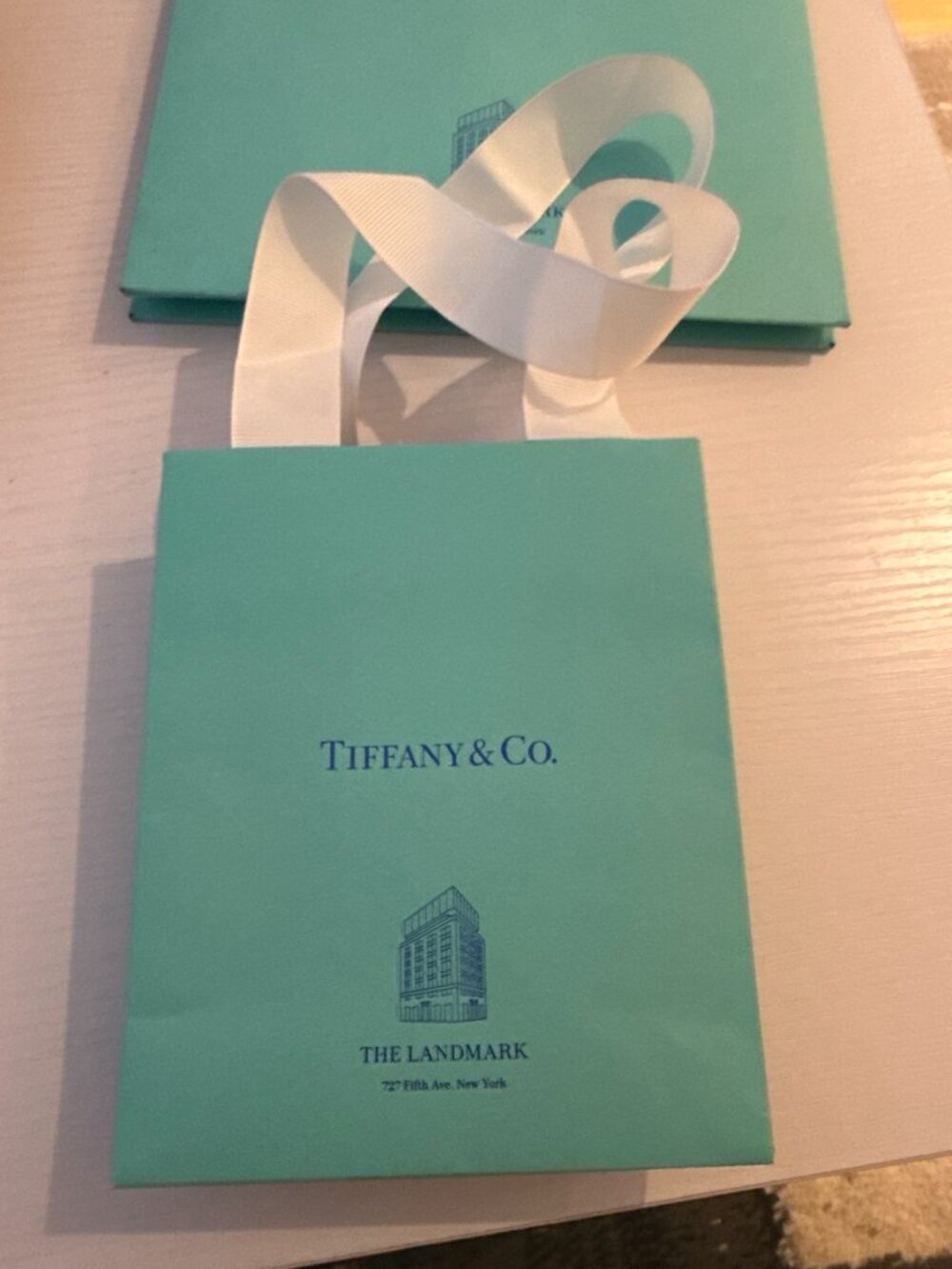Tiffany & Co Small Blue Shopping Bag Ring Size